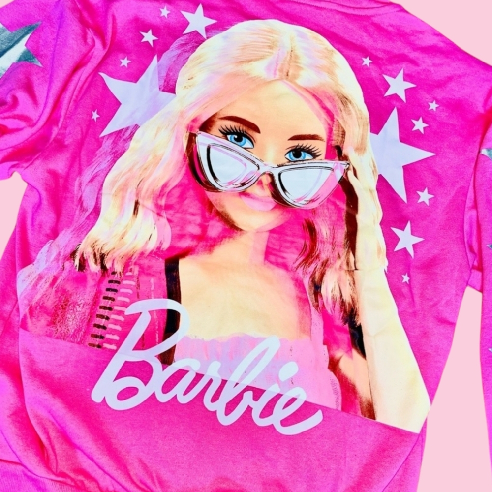 Barbie Pink Zip up Sweater